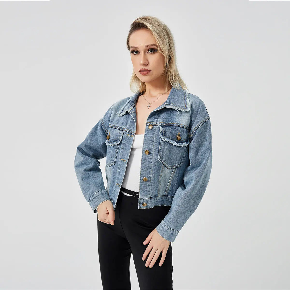 Women's Denim Long Sleeve Jacket Fashion Top Dress Me Up