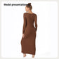 Women's Fashion Simple Solid Color Dress Dress Me Up