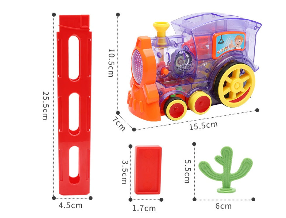 Domino Train Toys Baby Toys Car Puzzle Automatic Release Licensing Electric Building Blocks Train Toy Dress Me Up