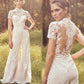 Bride Pants Suit Wedding Bridal Gowns Short Sleeve Jumpsuit Dress Me Up