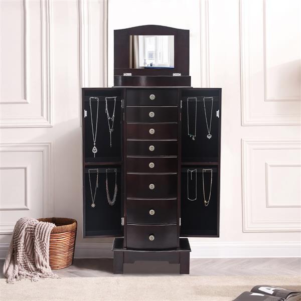 Floor-standing Eight-drawer Nine-layer Jewelry Cabinet CoolZStuffs