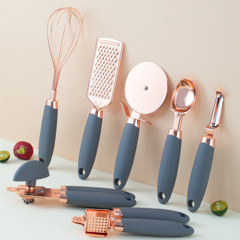 Kitchen Household Peeler Gadget Copper Plating Set Dress Me Up