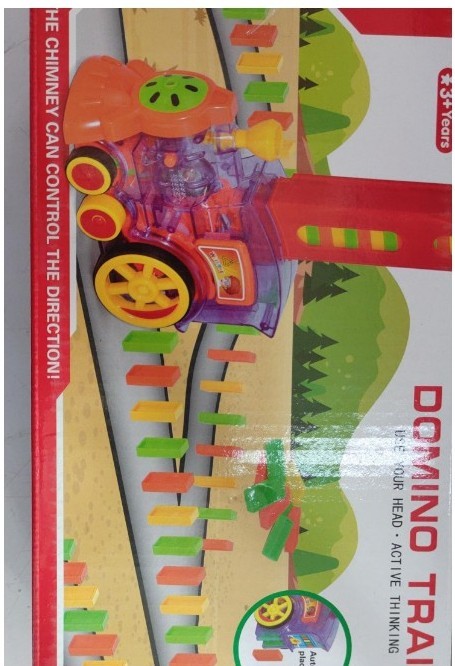 Domino Train Toys Baby Toys Car Puzzle Automatic Release Licensing Electric Building Blocks Train Toy Dress Me Up