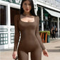 Seamless Jumpsuit Long Sleeve Shapewear Hip Lift Yoga Jumpsuit Sports Jumpsuit Bodysuits Dress Me Up