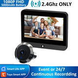 Mini 1080P Tuya Smart Life Digital Door Viewer with WiFi, IR Night Vision, and 4.3-Inch Monitor