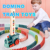 Domino Train Toys Baby Toys Car Puzzle Automatic Release Licensing Electric Building Blocks Train Toy Dress Me Up