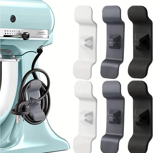 Random Color Cord Organizer for Kitchen Appliance, 6Pcs Cable Management Holder for Air Fryer, Coffee Maker, Toaster, Room Organizer, Kitchen Gadgets, Kitchen Accessories Organizer