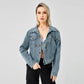 Women's Denim Long Sleeve Designed Jacket Fashion Top Dress Me Up