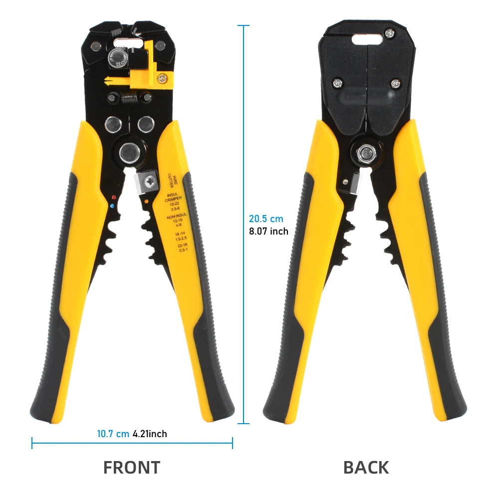 Crimper Cable Cutter Adjustable Automatic Wire Stripper Multifunctional Stripping Crimping Pliers Terminal Hand Tool