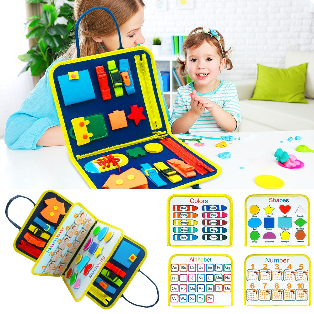 New Busy Book Children's Busy Board Dressing And Buttoning Learning Baby Early Education Preschool Sensory Learning Toy Dress Me Up