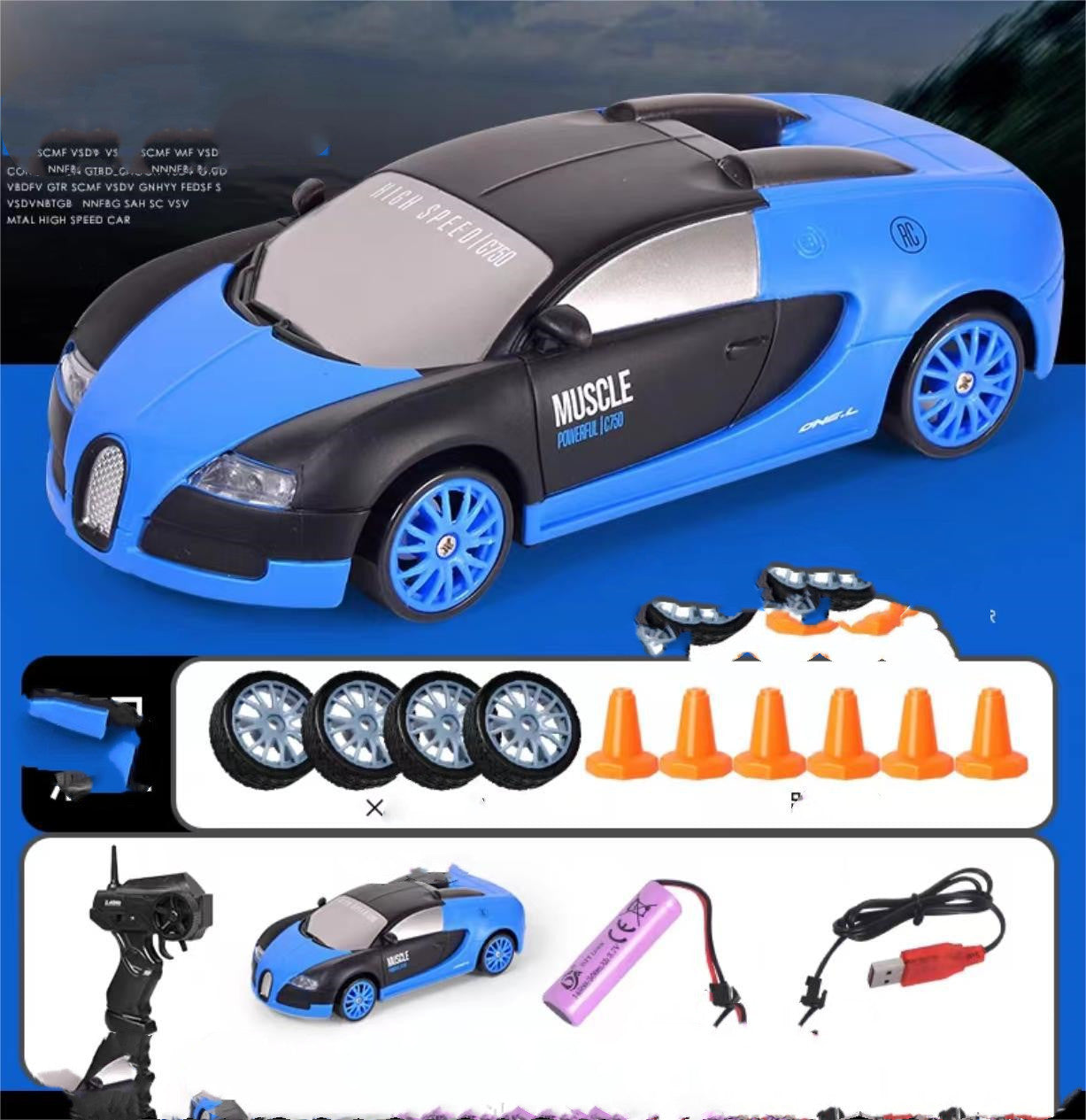 2.4G Drift Rc Car 4WD RC Drift Car Toy Remote Control GTR Model AE86 Vehicle Car RC Racing Car Toy For Children Christmas Gifts Dress Me Up