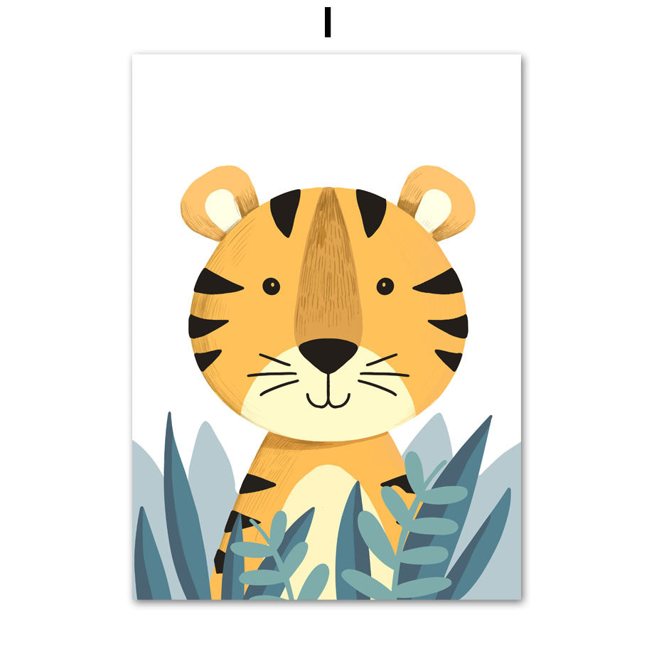 Wild Jungle Animal Art Poster Canvas Painting Dress Me Up