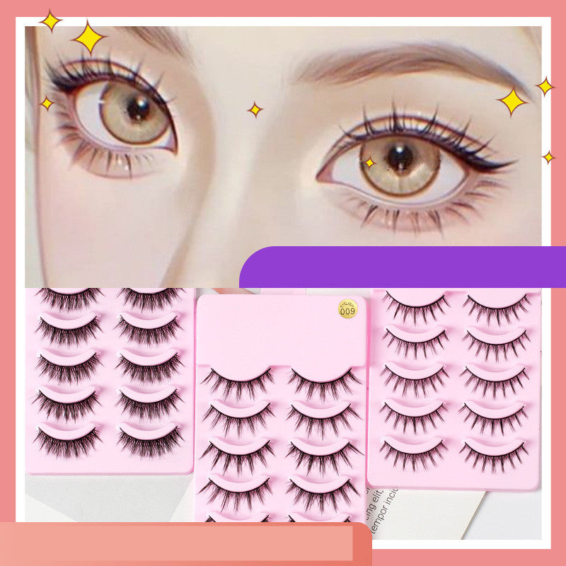 5 Pairs Manga Lashes New Arrival Anime Cosplay Natural Wispy  Korean Makeup Artificial False Eyelashes Dress Me Up