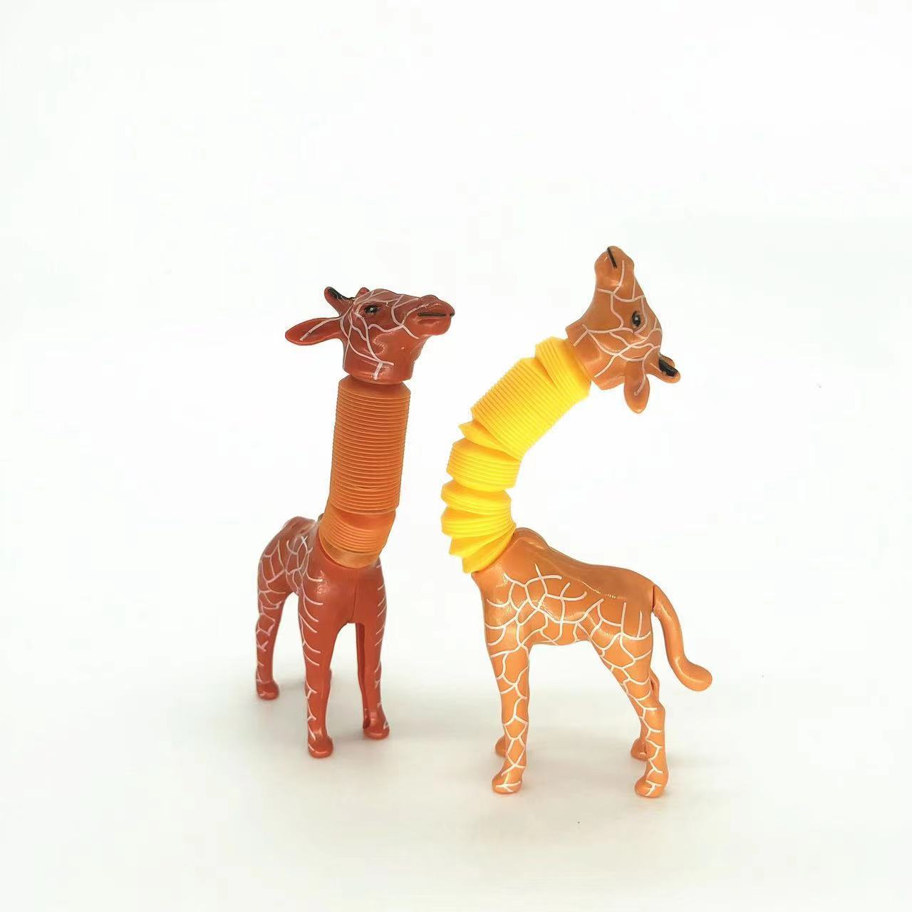 Giraffe Tubes Sensory Toys Novelty Spring Fidget Toy Stretch Tube Stress Relief Toy For Kid Birthday Gift Party Favors Dress Me Up