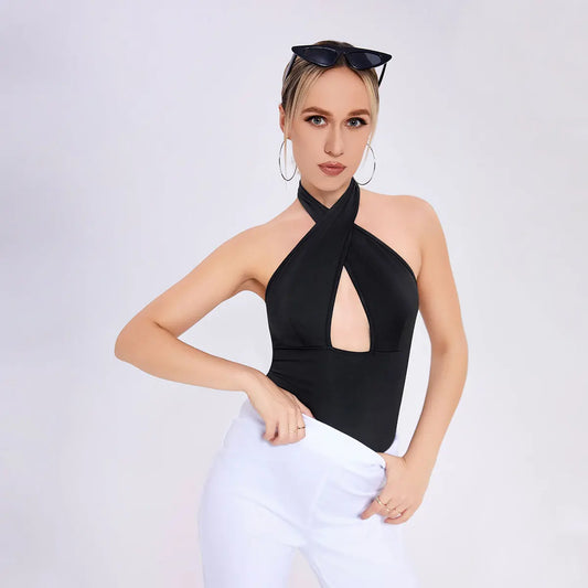 2023 Sexy Connective Clothing Women's Foreign Trade Sleeveless Suspender Vest Dress Me Up