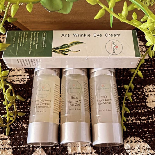 Anti-Aging Eye Care Package 1 Super Berry Serum Eye Gel Vitamin C anti Wrinkle Cream Brightening