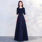 The End Elegant Long Sleeve Thin Company Annual Meeting Black Dress Dress Long Section Dress Me Up