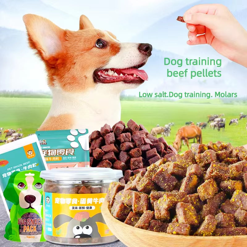 Dog Snacks Beef Pellets Pet Training Reward Food Calcium Supplement Jerky Nutritious and Delicious Natural Pet Teething Sticks