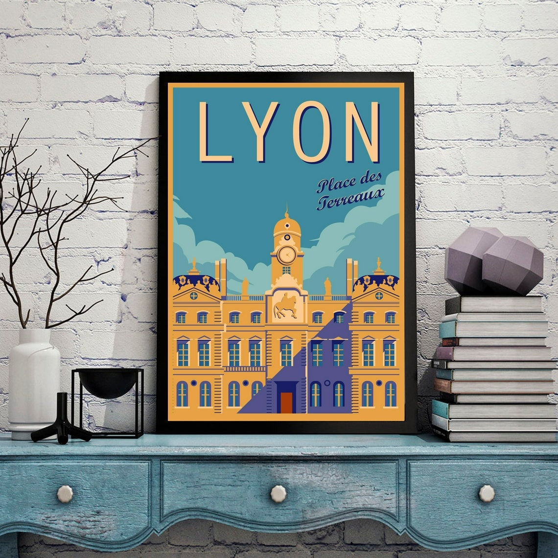 Lyon Art Wall Posters Vintage Tours Of France Dress Me Up