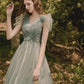 Bridesmaid Long Skirt Female Wedding Dress Host Annual Meeting Dinner Green Dress Me Up