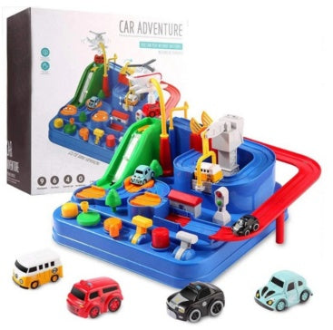 Cars Pass Through Big Adventure Parking Lot Rail Car Toy Car Track Kids Toy Dress Me Up