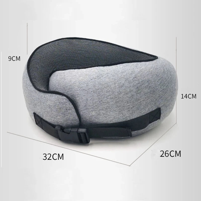 Memory Foam Neck Pillow Cervical Vertebra Travel Portable Noon Break Aircraft U Type of Pillow Sleep Camping Pillow Carry Bag