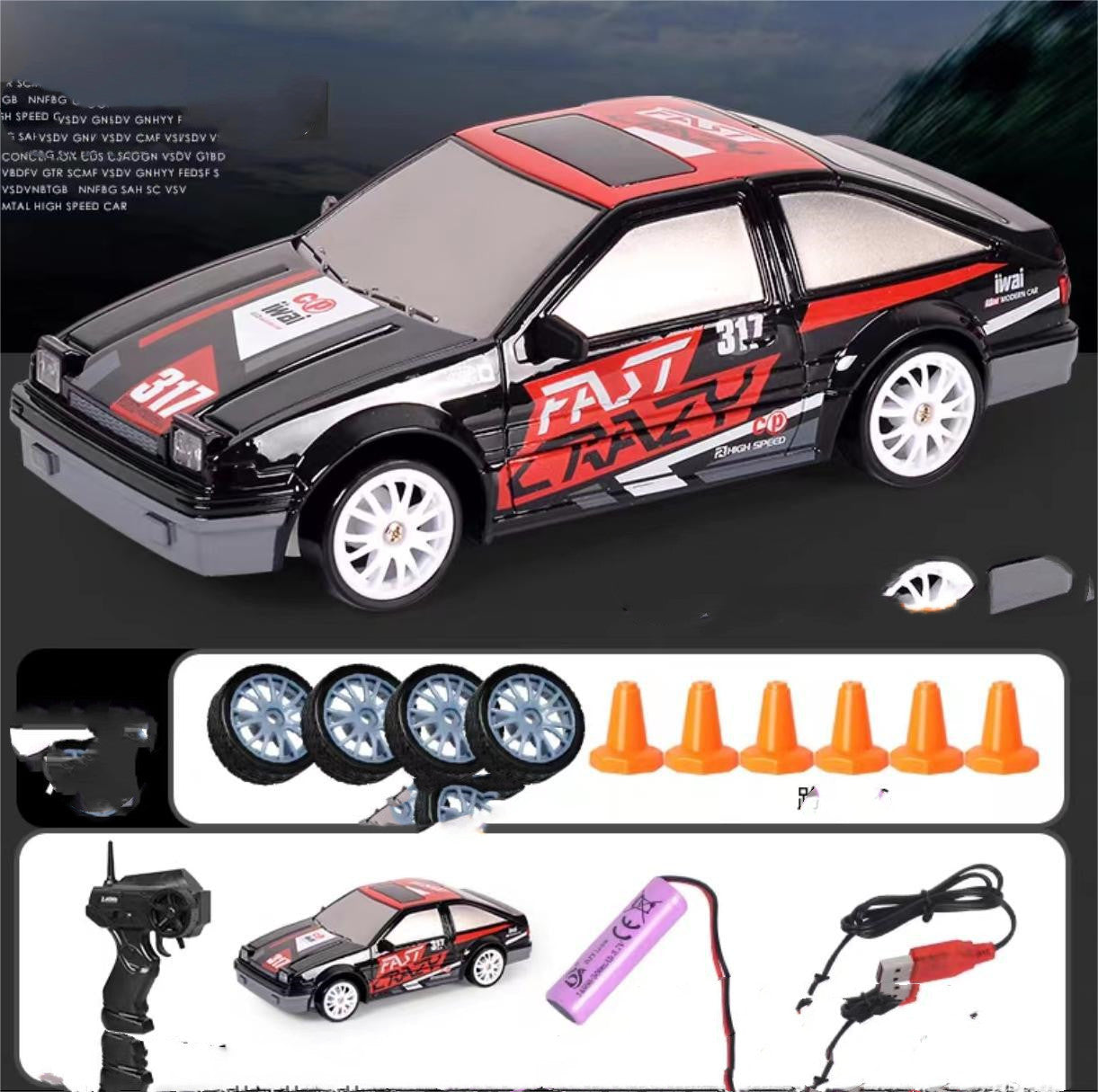 2.4G Drift Rc Car 4WD RC Drift Car Toy Remote Control GTR Model AE86 Vehicle Car RC Racing Car Toy For Children Christmas Gifts Dress Me Up