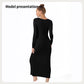 Women's Fashion Simple Solid Color Dress Dress Me Up